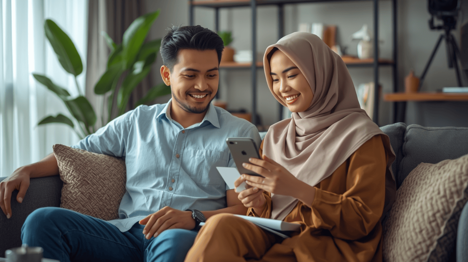 Ilustrasi keluarga Indonesia merencanakan kredit tanpa agunan untuk dana darurat