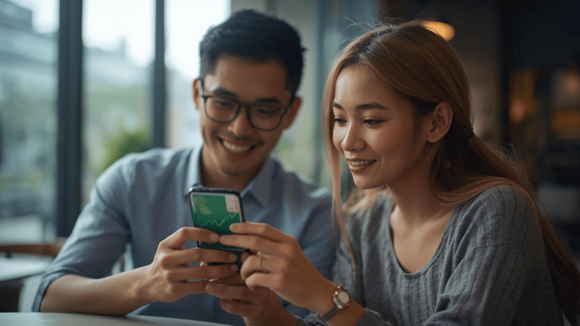 Generasi muda Indonesia menggunakan aplikasi investasi digital fintech di smartphone